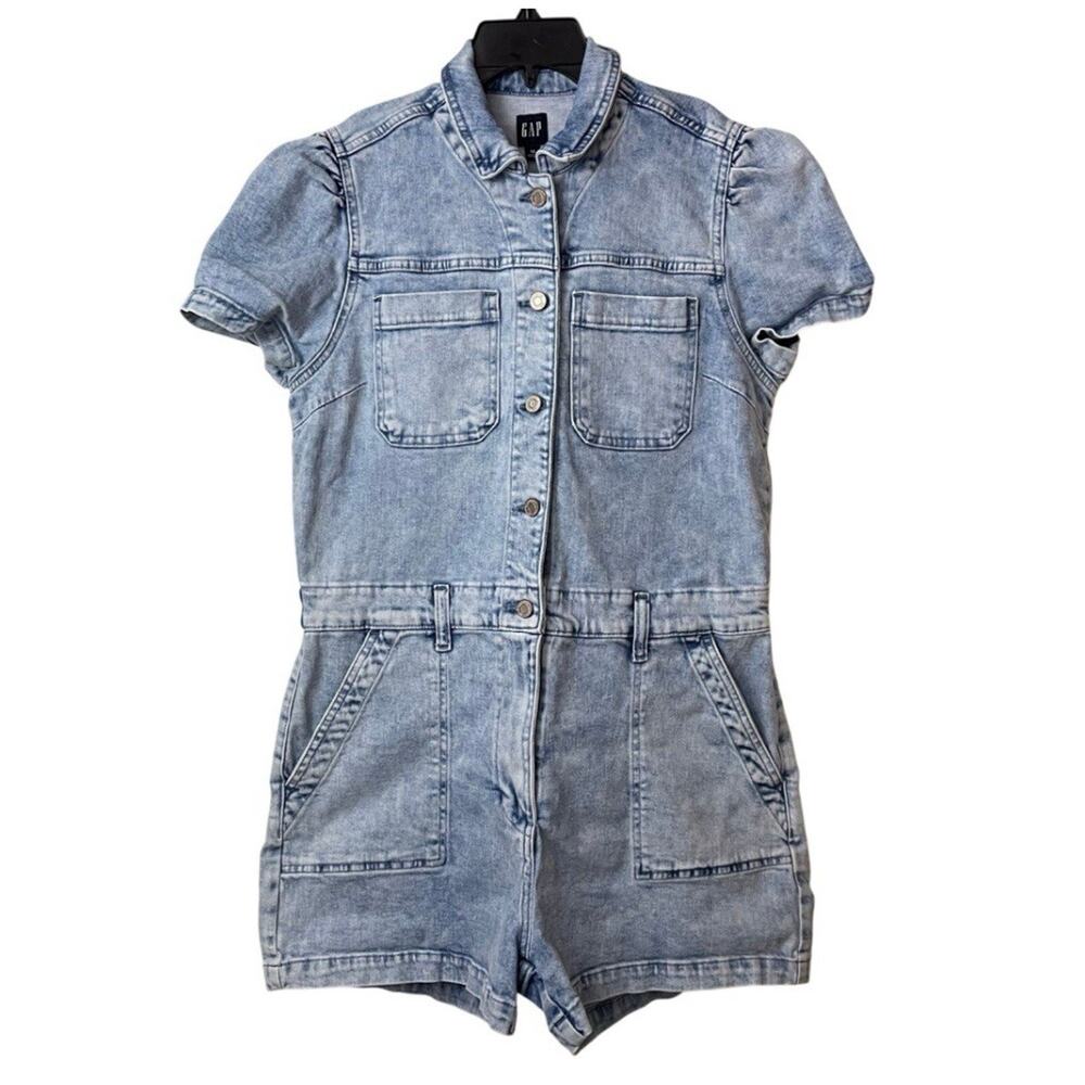 GAP Light Blue Denim Romper